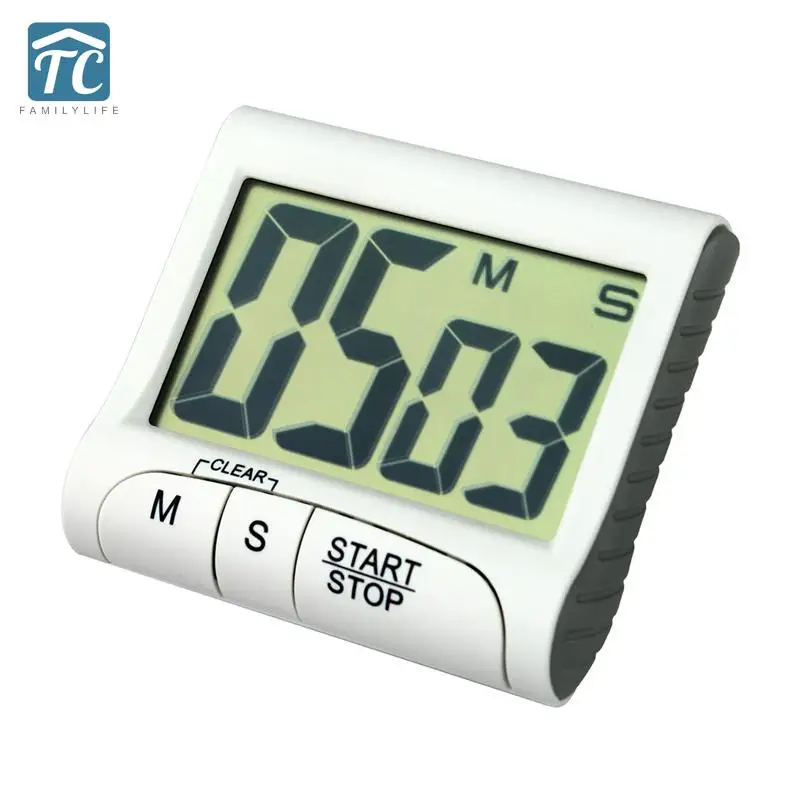 

Clock Countdown Timer Magnetic Large Digital Lcd Display Kitchen Refrigerator Timer Buzzer Alarm Clocks 24 Hours Kitchen Cooking