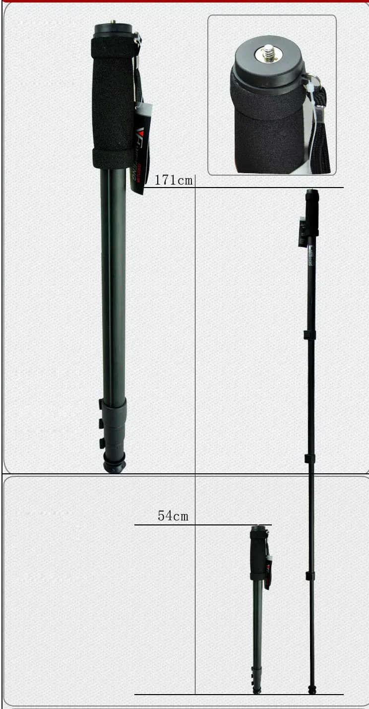WF профессиональный монопод W1003(WT-1003/WT1003) отправить рюкзак легкий портативный 1,7 м