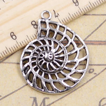 

10pcs Charms ocean conch shell 35x28mm Tibetan Silver Color Pendants Antique Jewelry Making DIY Handmade Craft