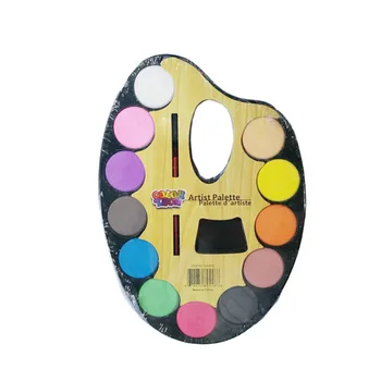

12 Colors Solid Pigment Palette Portable Watercolor Paint Tray Set Children Art Painting Set
