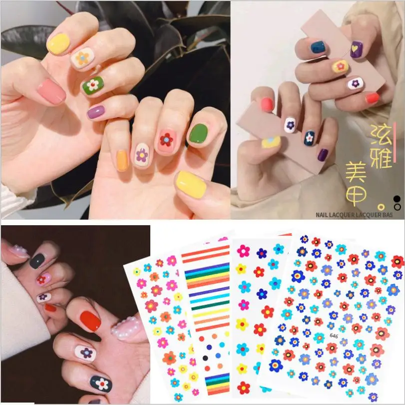 

Nail Art Sticker Flower Cartoon Water Transfers Decals Fancy Fruits Cute Pattern Design Watermark Slider Decoration T0274