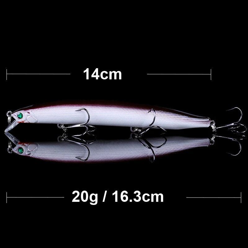 QXO рыболовный крючок для рыбной ловли для Minnow джиг 20g 14 см Шад искусственные приманки металлический карандаш Swimbait Товары для наживка для Рыбалка для рыбалки - Цвет: B