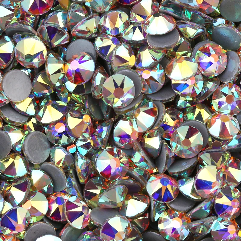 

Hot Fix Glass Rhinestones Crystal Hotfix Strass Stone Crystals AB Iron on Clothes DIY Paste