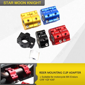 

2Pcs 22mm 28mm Off Road Motorcycle Clamps Adapter Black Aluminum Alloy Handlebar Fat Bar Raiser Mount