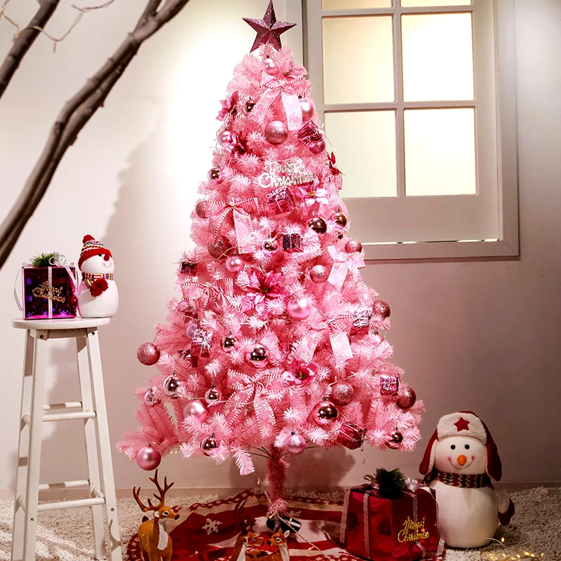 Lastig Mijlpaal klok Roze Kerstboom Pakket 1.2 M Decoraties En Ornamenten 1.8 Netto Rode  Lichtgevende Ins Set 1.5 Kerstboom Thuis Mini kerst - AliExpress Huis & Tuin