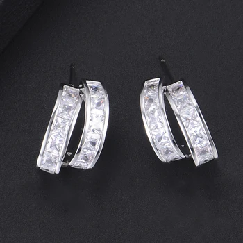 

LARRAURI Elegant Cubic Zirconia Stud Earrings for women Wedding Danity Earrings boucle d'oreille femme Jewelry Accesorios 2019