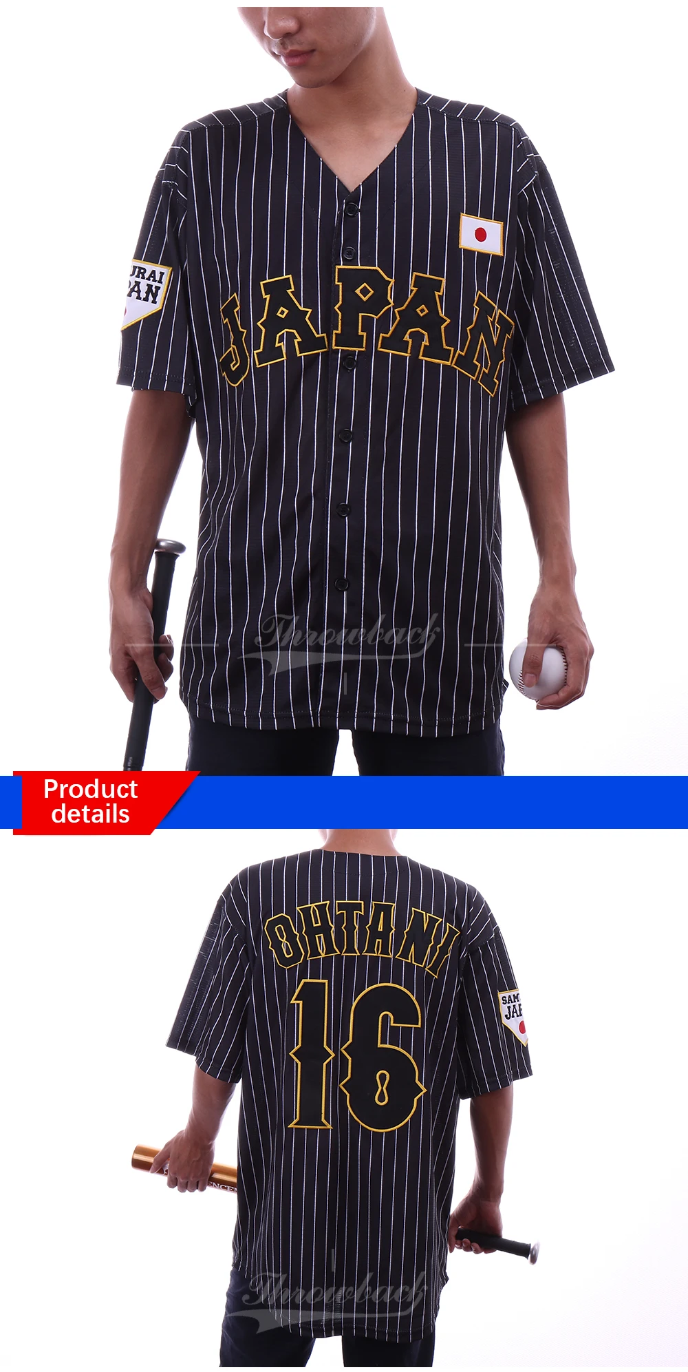 Бейсболка Jersey16 Shohei Ohtani Цвет Черный Размер S-XXXL Технология вышивки быстрая