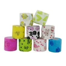 1 рулон 5 см х 4,5 м эластичный бандаж милый мультфильм спортивная лента Водонепроницаемая самоклеющаяся мышечная лента