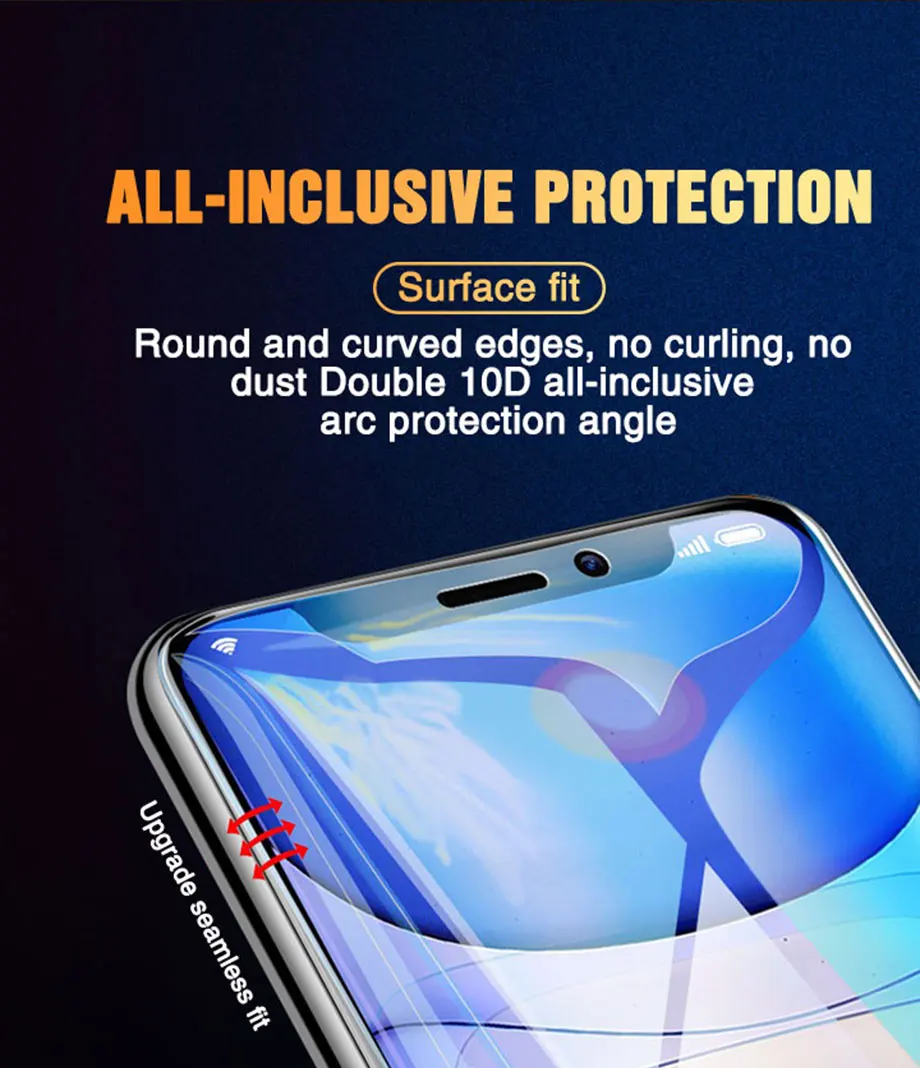 Hydrogel Film Screen Protector For iPhone 11 12 Pro X Xr XS Max Soft Protective Film For iPhone SE 6 7 8 Plus Screen protector phone screen cover