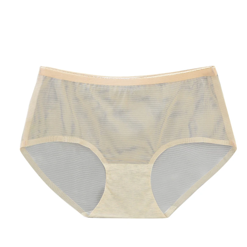 Women Hot Panties Woman Briefs Lace Ice Silk Seamless Invisible Stereotyped Panty Mutandine Sexy Tanga Femme Female Knickers A20