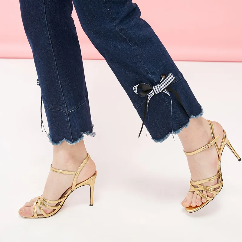 Vero Moda женские джинсы из лайкры с декоративным бантом | 319149544