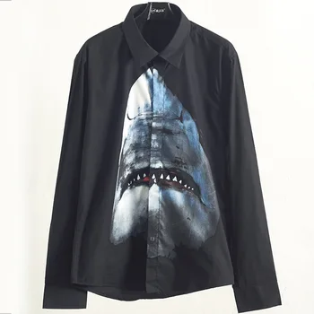 

2020 Brand new high quality cotton Men's casual long sleeves Shirts Chic 3D print Shirt tops B912