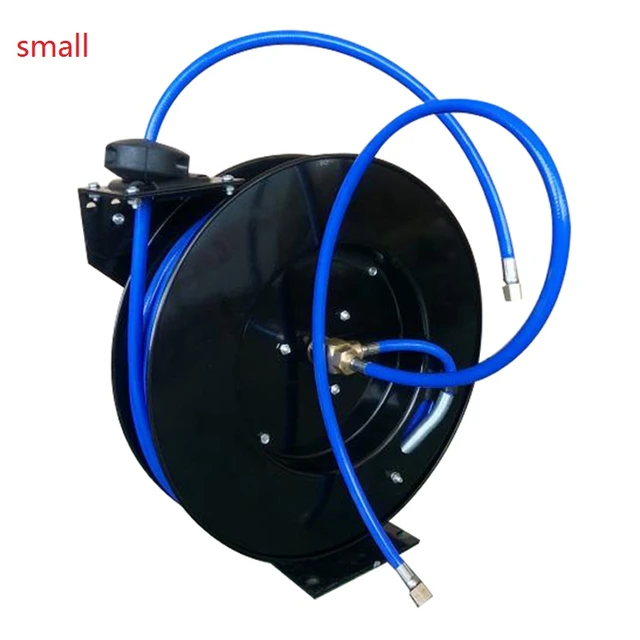 10-20M Automatic air hose reel retractable telescopic pipe winder Iron disc  with seat Pneumatic tool for automotive repairing