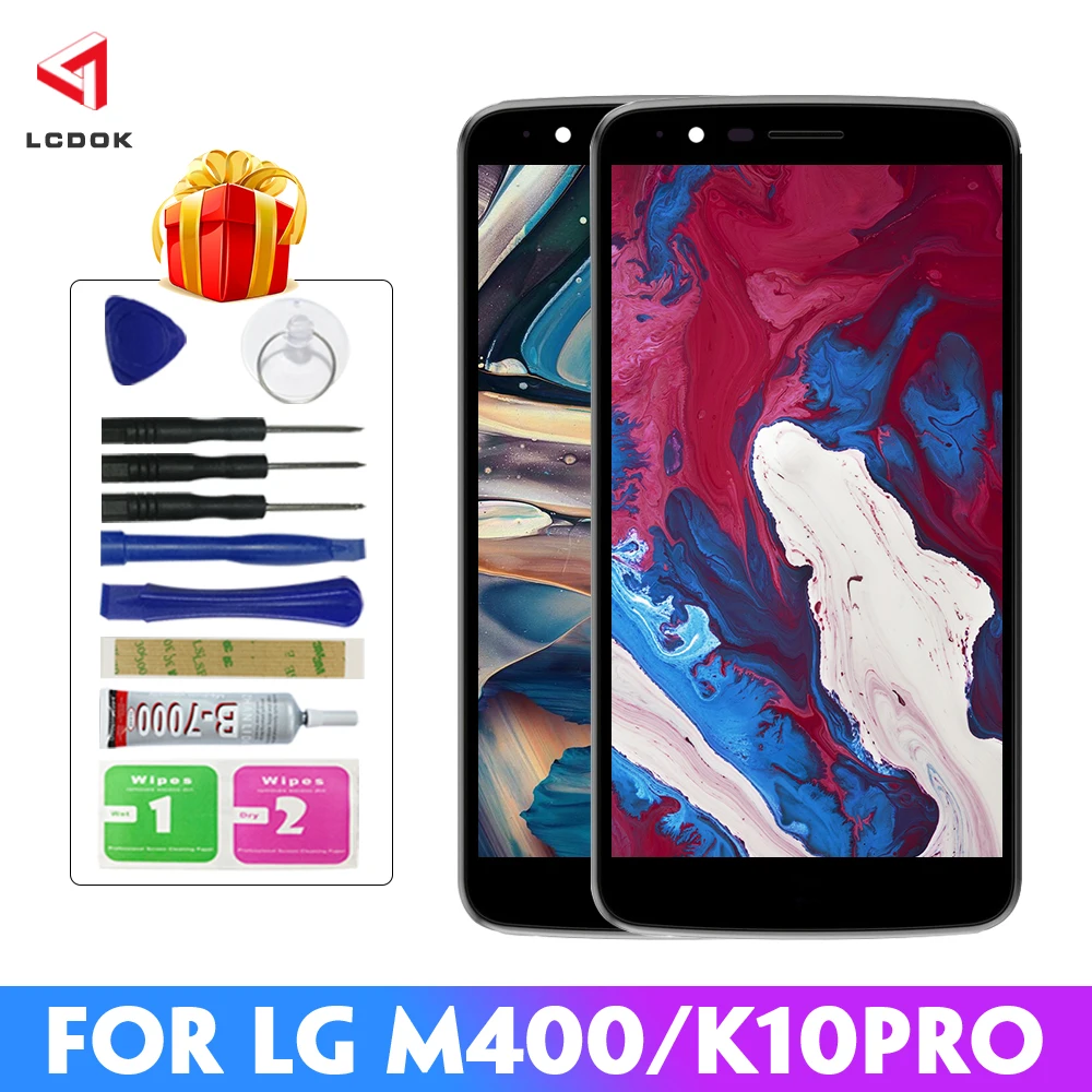 100%Test LCD For LG Stylus 3 K10 Pro LS777 M400 M400DF M400N M400F M400Y Display Touch Screen Digitizer Assembly Panel Parts | Мобильные