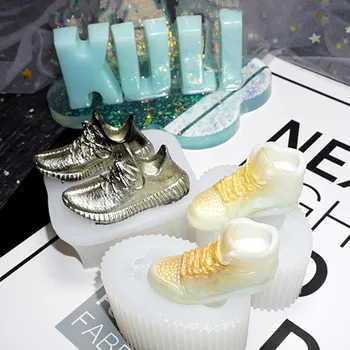 

New mirror sports running shoes Epoxy mold DIY mousse Soap decoration ornament mold