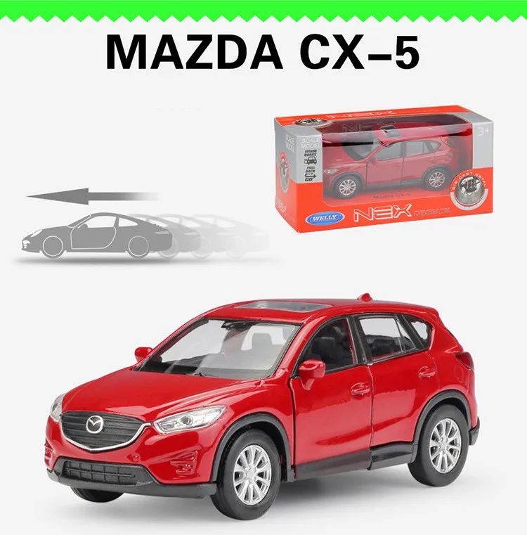 Горячая 1:36 Mazda CX-5 SUV модель легкосплавного автомобиля, имитация литой металлической двери, модель оттягивания, детские игрушки на день рождения