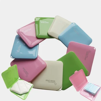 

1Pcs Dustproof Portable Mask Holder Random Color Mask Case Storage Box PP/Zinc Ion Face Masks Storage
