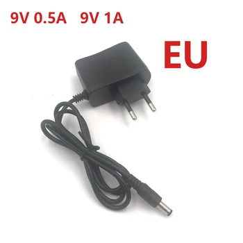 

1PCS AC100-220V to DC9V 0.5A 1A 1.5A 2A power adapter European standard 9V 500MA router audio mobile TV keyboard audio charger