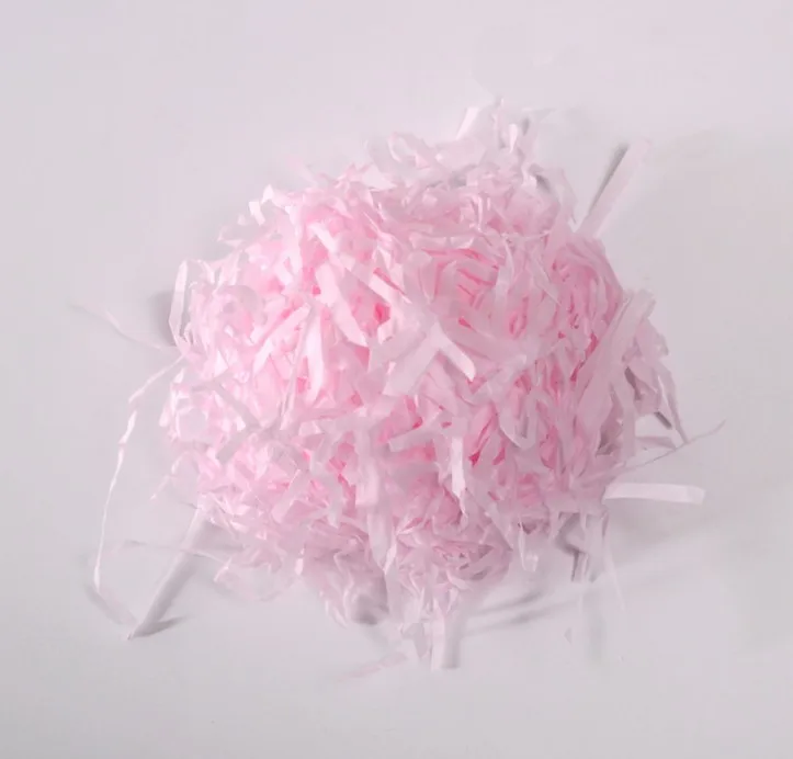 1 упаковка 90 г пасхальное украшение для дома Shred Crinkle измельченные соломенные из пальмового волокна бумаги DIY подарки Филлер для подарочной упаковки Материал Свадьба/День рождения - Цвет: 2