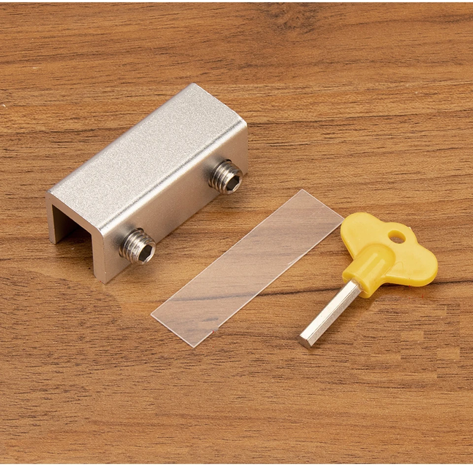 Free shipping 2pcs window lock aluminum alloy door and window child protection translation push-pull anti-theft limiter