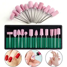 12Pcs Quartz Nail Drill Bits Electric Manicure Polisher Milling Cutter Grinding Sanding Head Nail Art Files Beauty Pedicure Tool