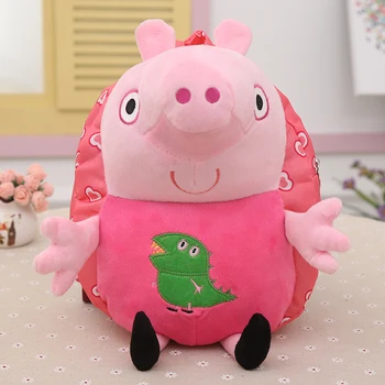 

Genuine PEPPA PIG Peppa Plush Backpack High Quality Soft Stuffed Cartoon Bag Doll for Children Kids Toy New Arrival Wholesale