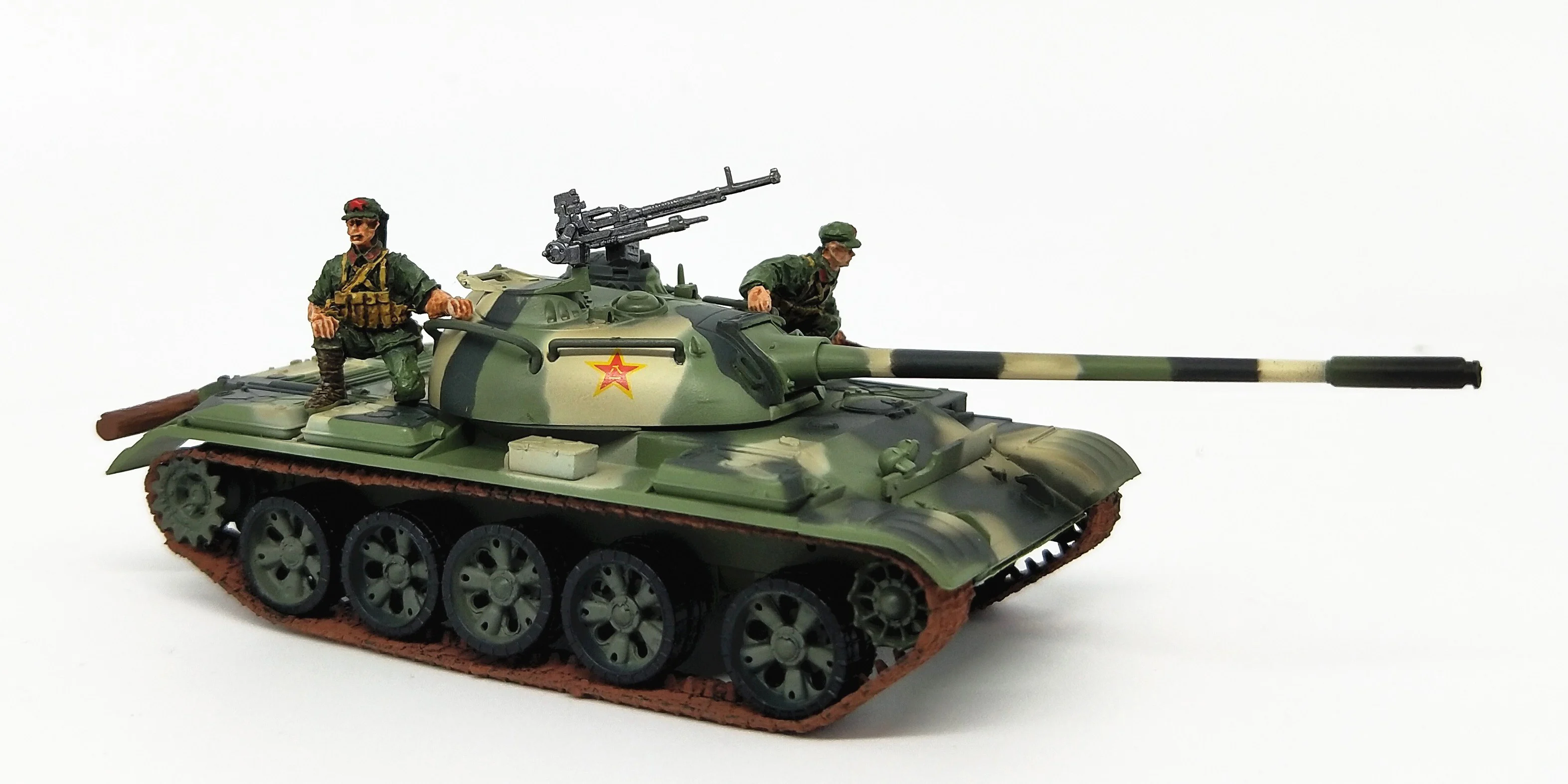 1: 72 Китай армия имитация T55 Тип 59 Танк+ два солдата Коллекция Модель