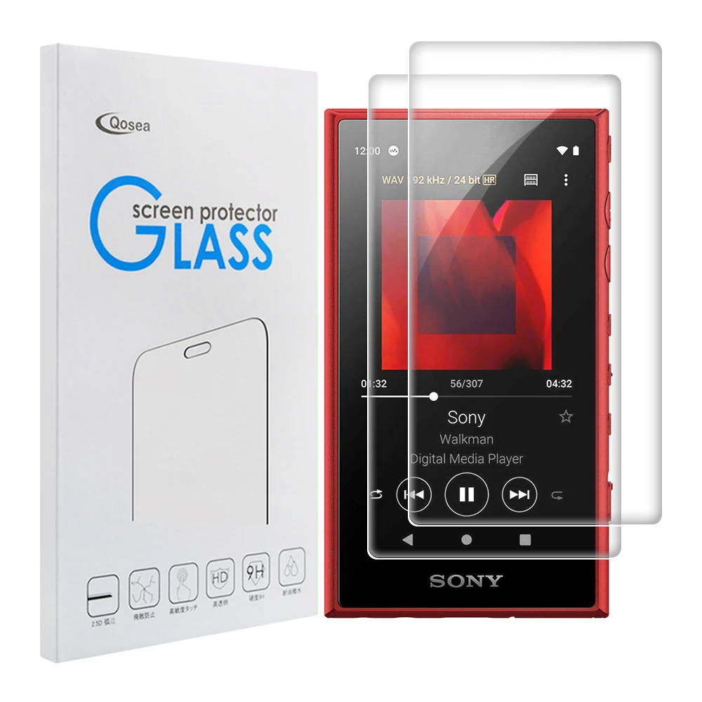 Qosea (2 упаковки) закаленное стекло Walkman для sony NW-A105 защита экрана 9H ультра чистый MP3