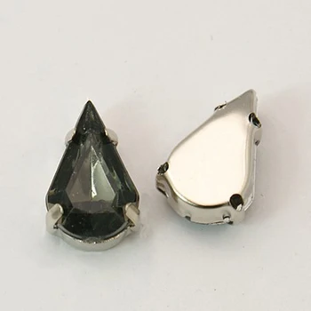 

Sew on Rhinestone,Acrylic Rhinestone,Drop,Platinum Metal Color