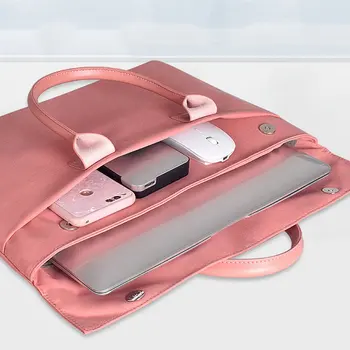 

13.3 inch Handle Design Solid Color Tablets Laptop Notebook Sleeve Case Carry Bag Shockproof Handbag Suitable For Macbook