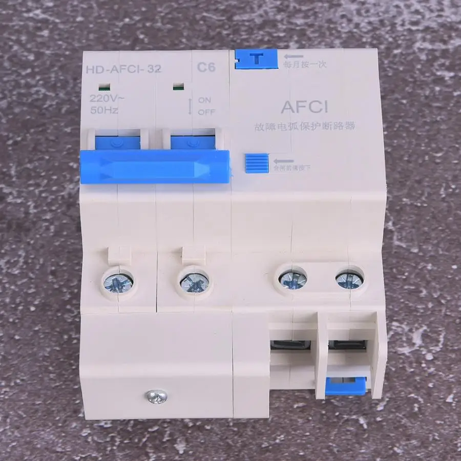 HD-AFCI-32 2P 230 В дуговой автоматический выключатель миниатюрный бытовой электрический протектор утечки 6A/10A/16A/20A/25A автоматический выключатель
