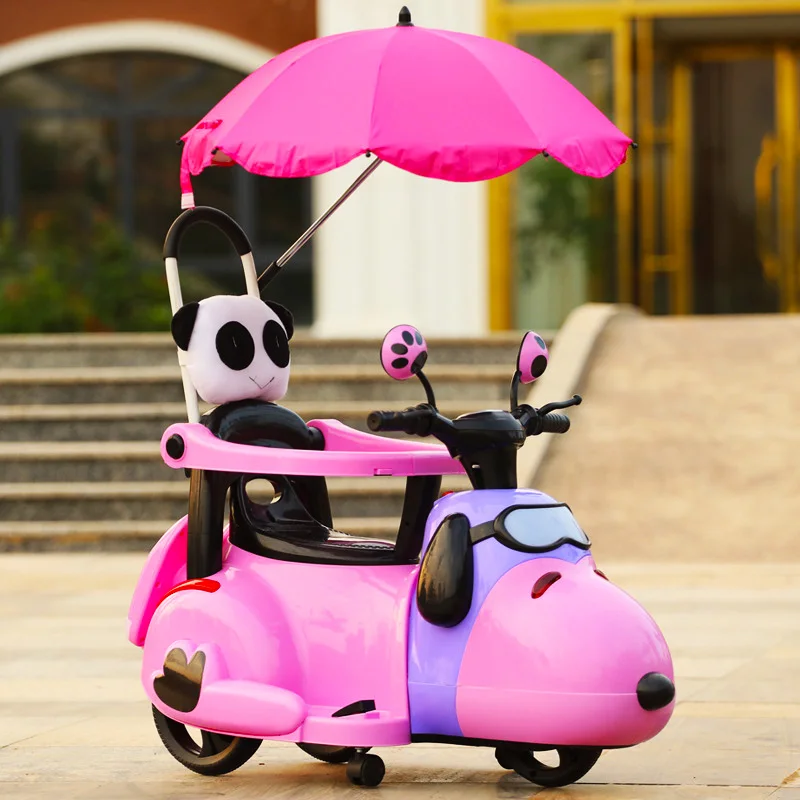 Детский Электрический автомобиль, мотоцикл трехколесный велосипед для мальчиков и девочек, Детская уличная Верховая игрушка приспособление для транспортных средств с ограждением, можно толкать подарки