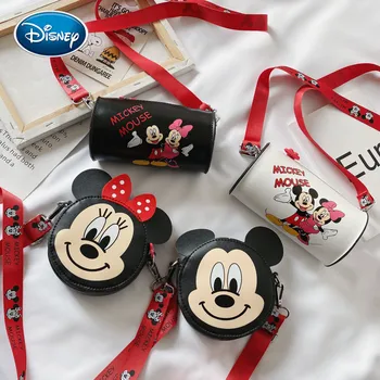 

Disney children's cartoon Mickey bag new pu leather shoulder bag Korean fashion Mickey Mouse coin purse girl messenger bag