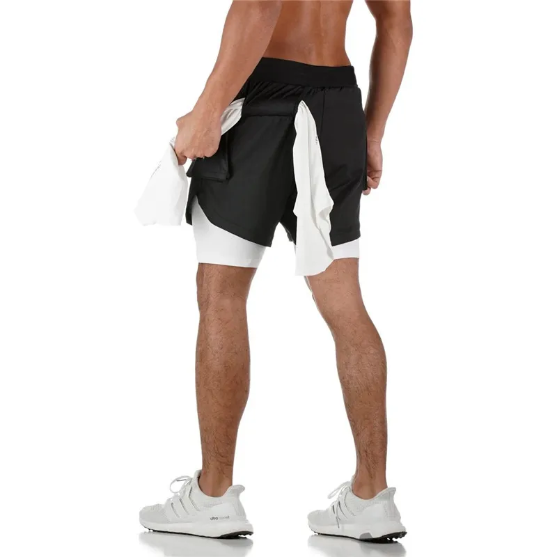 

Men's brand Shorts Running Shorts Quick Drying Sport Shorts Gyms Fitness Bodybuilding Workout Built-in Pockets Short pants Men