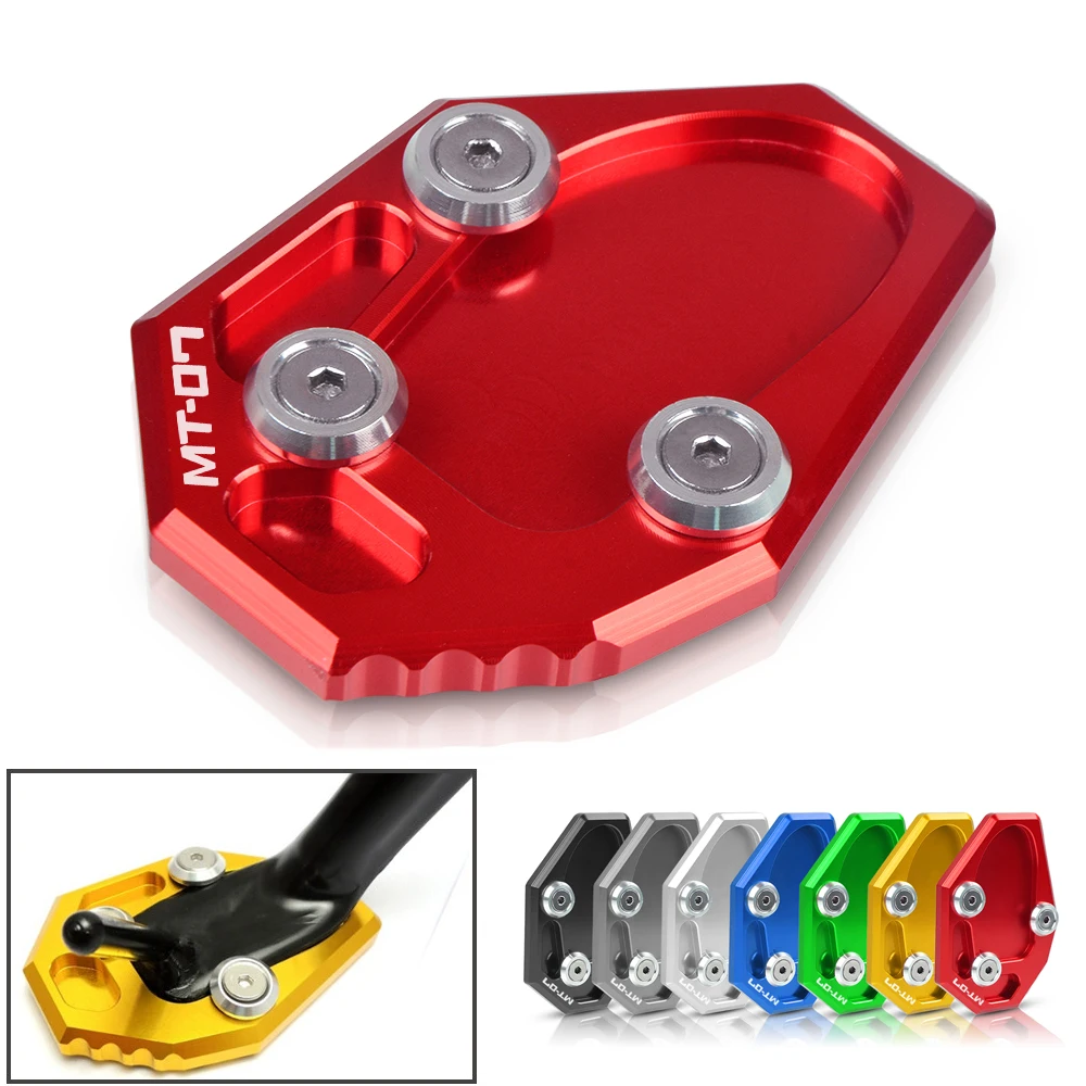 

For Yamaha MT-07 MT 07 MT07 2014 2015 2016 Motorcycle Accessories CNC Aluminum Side Stand Enlarge Extension Pad MT-07