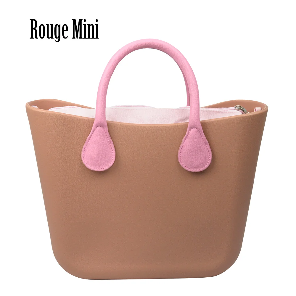 Huntfun модная женская мини-сумка EVA с водонепроницаемой вставкой внутренний карман короткие кожаные ручки стиль obag O женская сумка - Цвет: rouge mini
