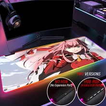 Hub Custom Diy 02 Darling In The Franxx Big Breast Girl Rgb Mouse Pad Zero Two Led Gamer Large Mice 4 Port Usb For Pc Desk Mat Aliexpress Computer Office