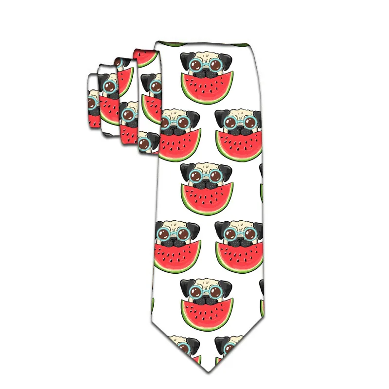 Для мужчин веселое Harajuku полиэстер галстуки Шея галстук-бабочка печать Галстуки для Для мужчин 8 см; Яркие тонкие вечерние аксессуары Gravatas галстуки 8S-LD51 - Цвет: 09