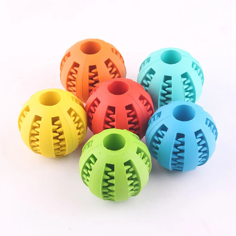 

Pet Toy Funny Interactive Elasticity Ball Dog puppy toys Rubber Ball Chew Toy For Dog Tooth Clean Molar Ball Pet Supplies