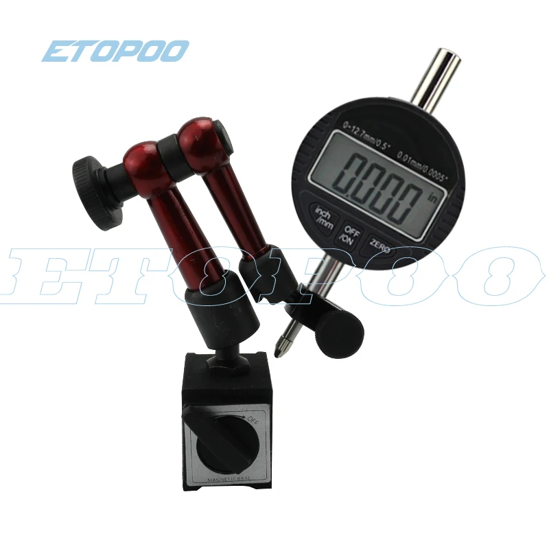 Digital Dial Indicator 0 12.7mm/0.5'' 0.01 With Mini Base
