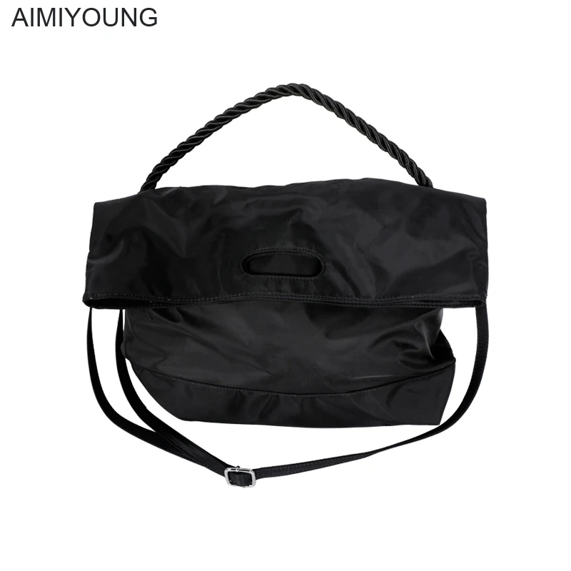 AIMIYOUNG женские сумки нейлоновые большие на плечо дизайнерские тоут модная черная