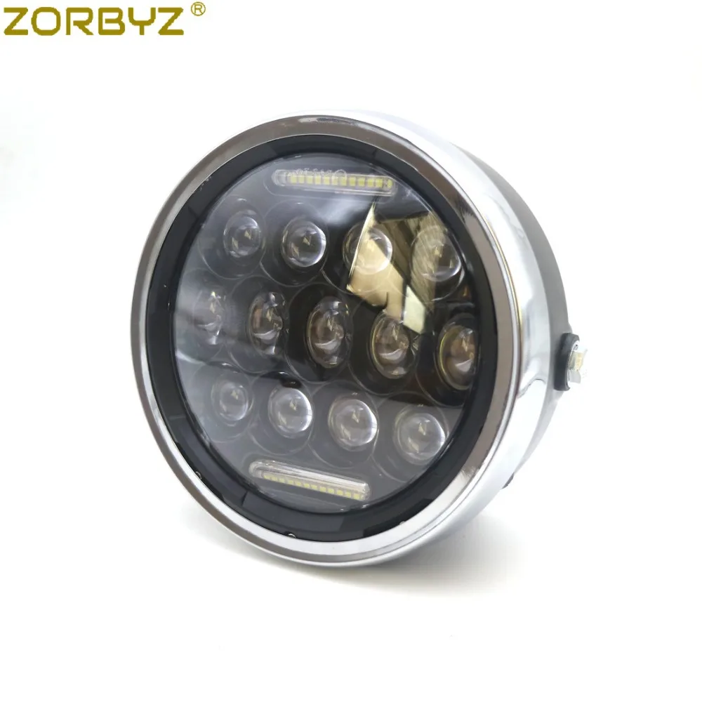 ZORBYZ мотоцикл 7 ''светодиодный круглый Модифицированная фара с DRL для Honda GN125 CG125 CB400 CB500 Cusotm