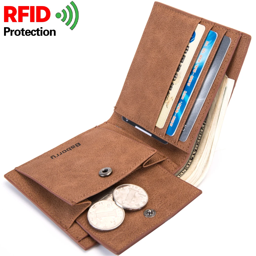 

2019 Fashion Rfid Men Wallets Mens Wallet with Coin Bag Zipper Small Mini Wallet Purses New Design Dollar Wallet Slim Money Bag