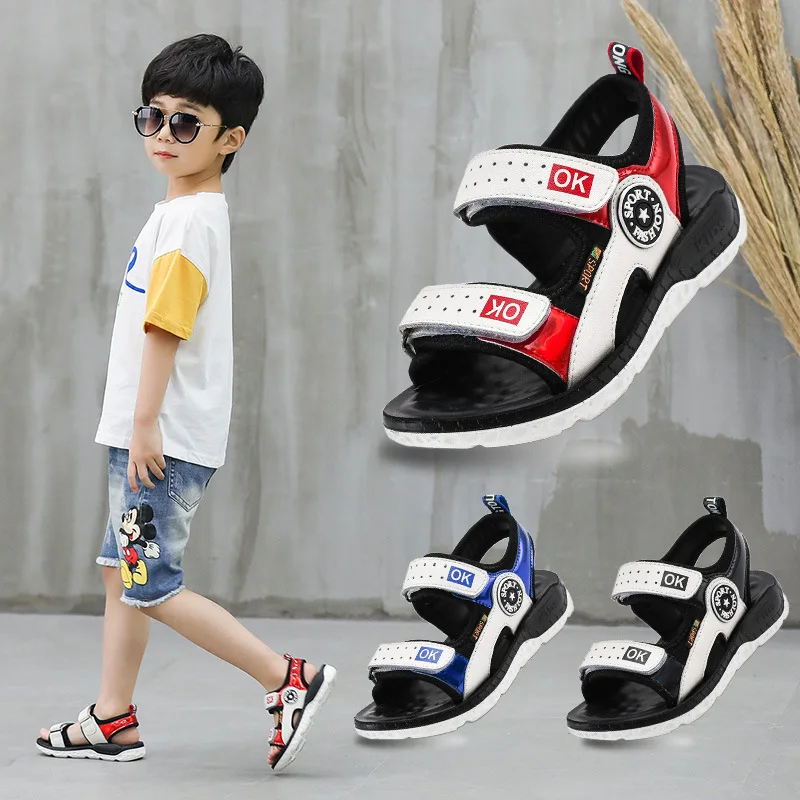 

2019 New Style Summer CHILDREN'S Sandals Soft Bottom BOY'S Shoe Fashion Korean-style Versitile Fashion Casual Beach BOY'S Shoes