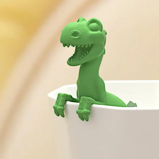 80%-Os Dinoszaurusz Szilikon Tea -Infúziós Levélszűrő Szűrő Diffúzó Ital Eszköz - Image 3