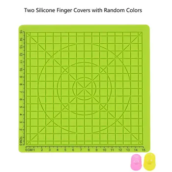 

3D Printing Pen Silicone Design Mat with Basic Template and 2 Silicone Finger Caps for 3D Pen Drawing Design