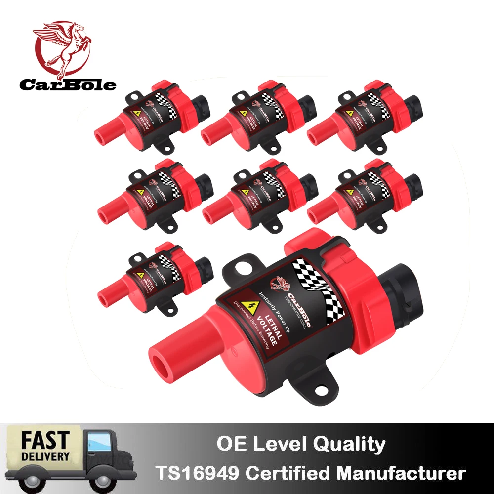 

CarBole 8PCS Round UF262 Ignition Coils for Chevrolet 2002 2003 2004 for GMC 5.3L 6.0L 4.8L C1251 UF-262 2005 2006 2007 Car Part