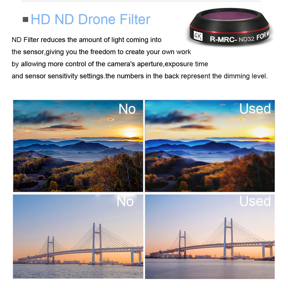 Filtres pour DJI Mavic Pro : CPL UV ND STAR - Lot de 5
