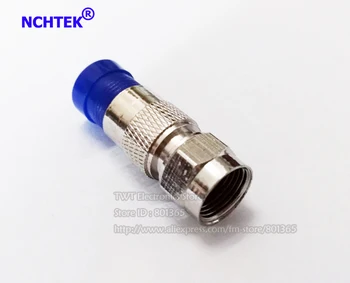

NCHTEK Compression Coax O-Ring F Connector RG6 RG6 COAX COMPRESSION CABLE F CONNECTOR SATELLITE F Female/Free shipping/25PCS