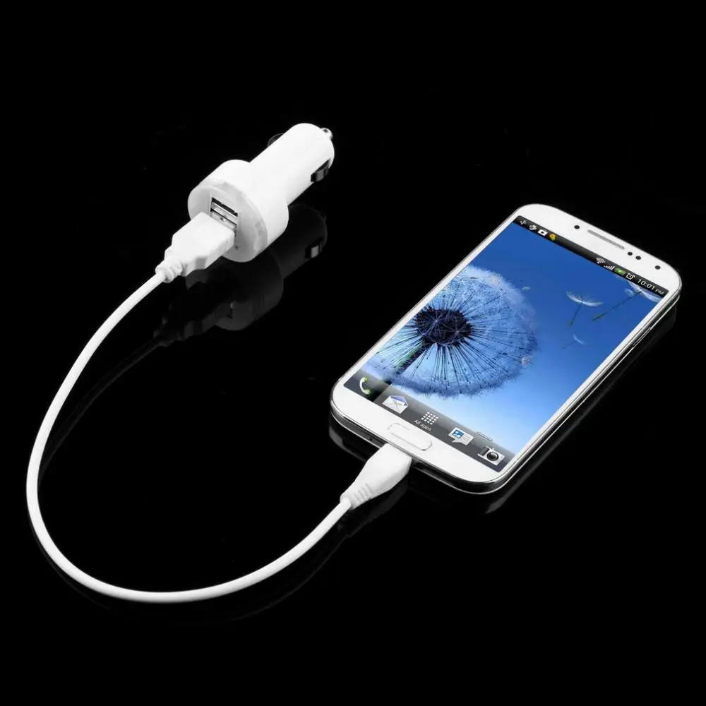 Автомобилей Высокое качество двойной 2 Порты и разъёмы зарядных порта USB для автомобиля Мощность Зарядное устройство адаптер для iPhone6/6 PLUS 5S для iPod Камера синий светильник горячая распродажа